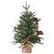 2ft. Pre-Lit Happy Hill Pine Artificial Christmas Tree, Warm White LED Lights